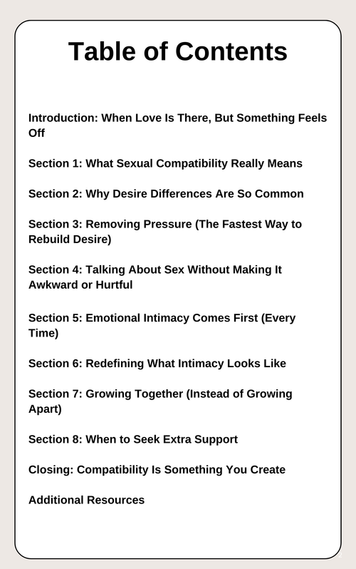 Creating Sexual Compatibility in a Loving Relationship